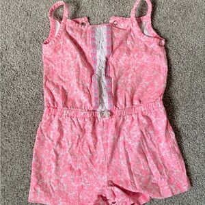 Carter's Pink Floral Sleeveless Romper
